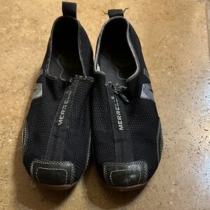 Merrell Black Mesh Slip-On Loafers